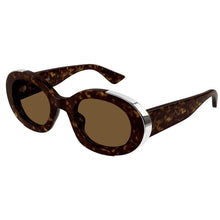 Lade das Bild in den Galerie-Viewer, Sonnenbrille Alexander McQueen, Modell: AM0445S Farbe: 002
