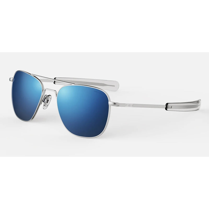 Sonnenbrille Randolph, Modell: AVIATOR Farbe: MatteChromeAtlanticBluePolarized