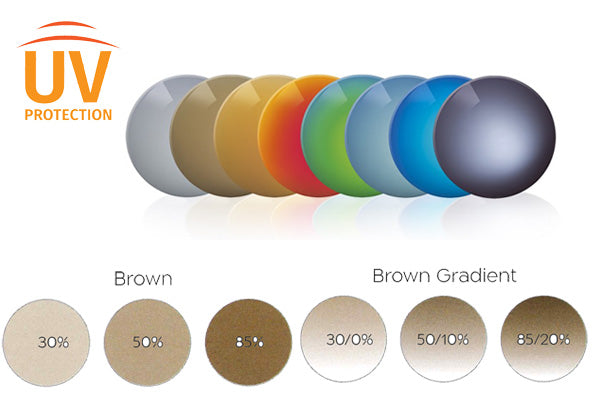 Braune Tönung für verschreibungspflichtige Sonnenbrillen