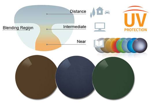 Prescription progressive sunglasses: palarized lenses